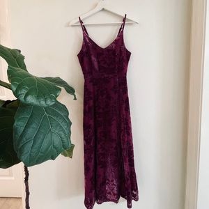 Yumi Kim Socialite Wine Red Velvet Dress NWT